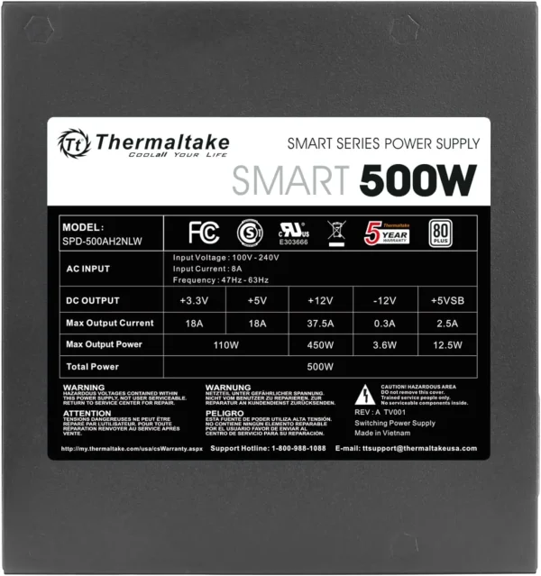 Thermaltake SMART 500W 80 Plus 5